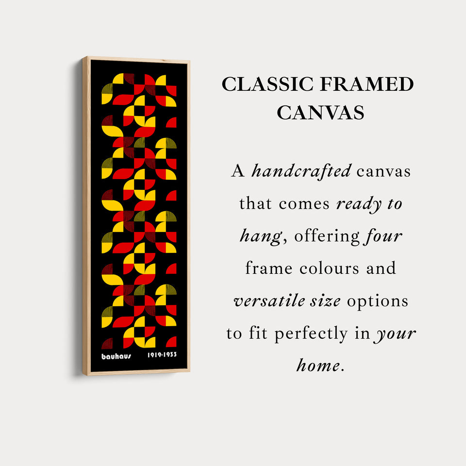 Zwarte Lange Verticale Mid Century Bauhaus Muurkunst