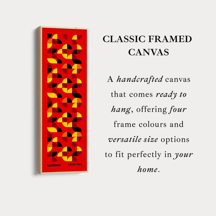 Red Vertical Wall Art Bauhaus Mid Century