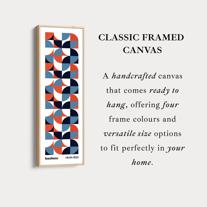 White Large Framed Canvas Beige Bauhaus Wall Art