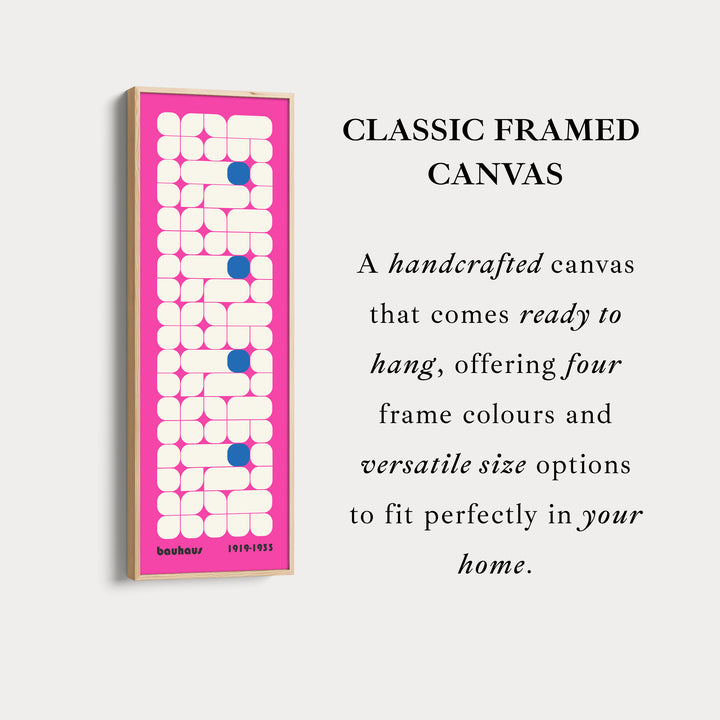 Vertical Pink Wall Decor Bauhaus Mid Century