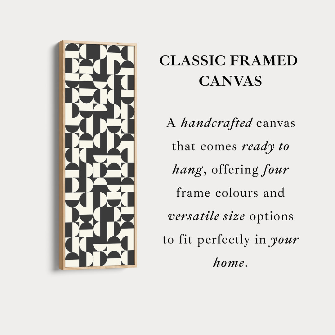 Bauhaus Geometric Pattern Tall Vertical Wall Canvas for Office or Living Room