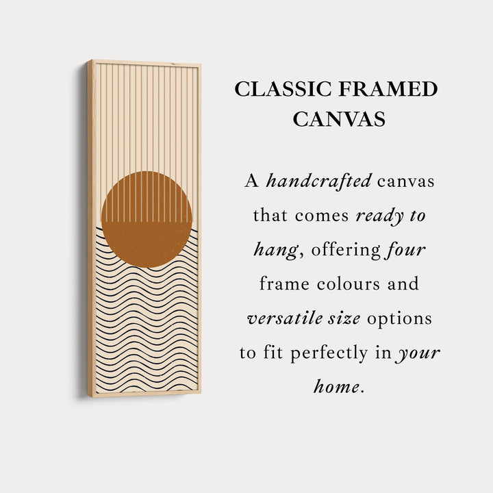 Lever de soleil sur les vagues Toile murale verticale minimaliste pour chambre ou espace de méditation