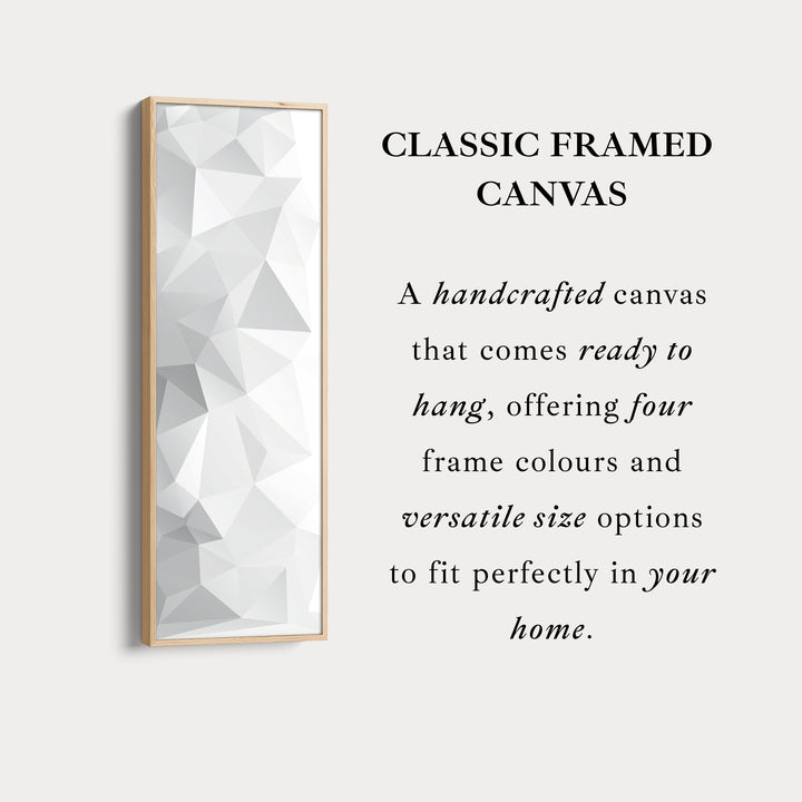 Abstract Black Stripes Vertical Framed Canvas Wall Art for Bedroom or Entryway