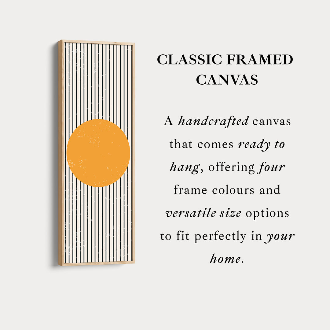 Minimalist Blue Block Vertical Framed Canvas Wall Art for Bedroom or Office