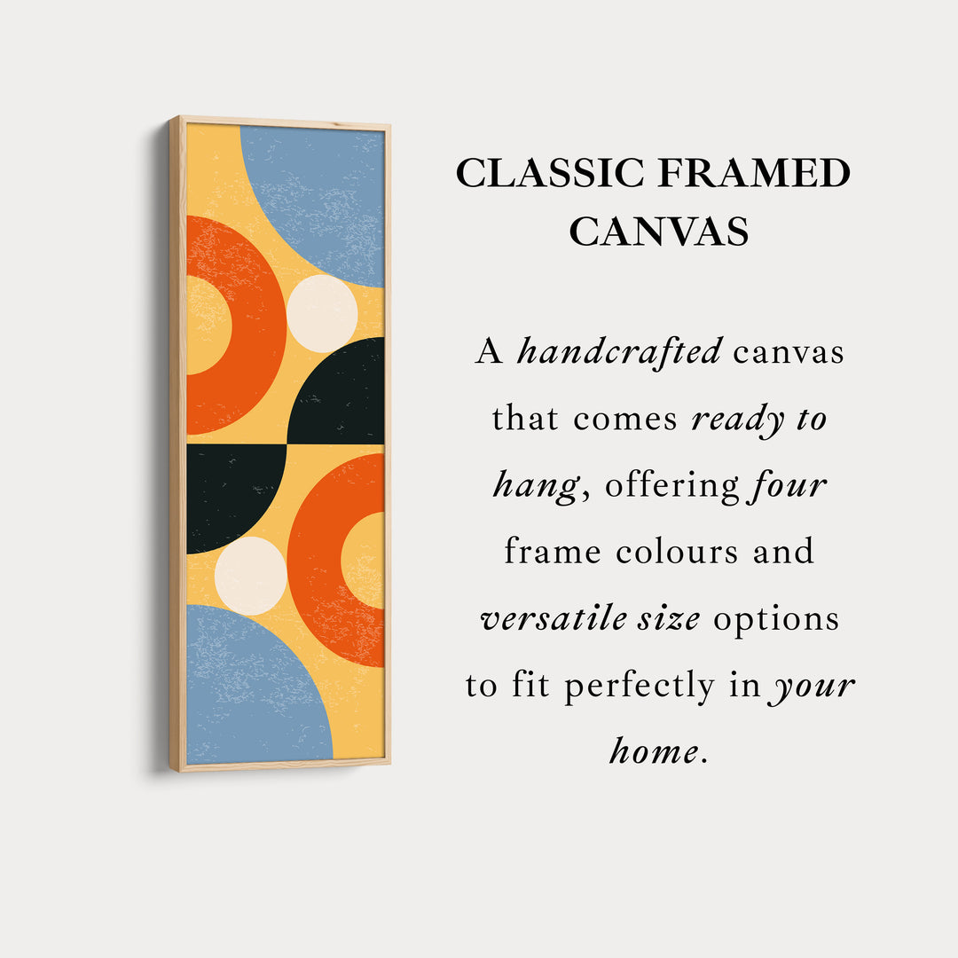 Abstract Curves Vertical Framed Canvas Wall Art for Living Room or Office