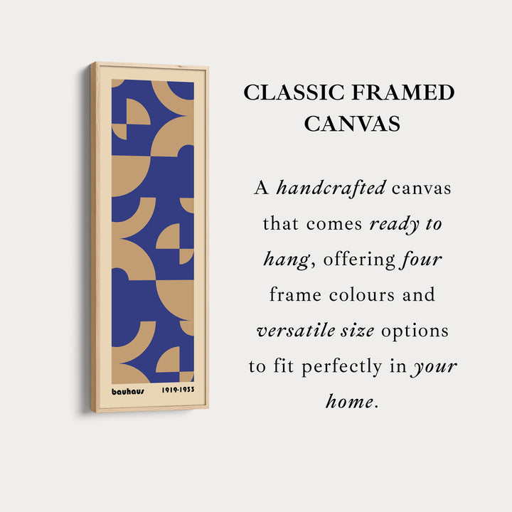 Toile murale encadrée verticale géométrique Bauhaus rouge et noire pour salon ou couloir