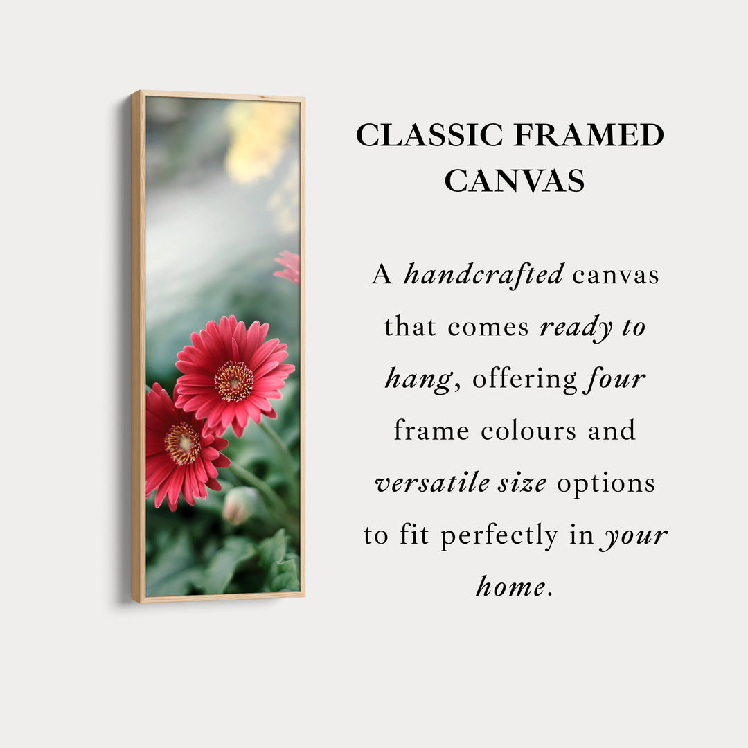 Vertical Wall Art Red Flowers Narrow Wall Art For Bedroom