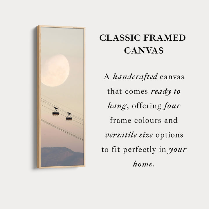 Tall Canvas Wall Art Cable Cars Long Vertical Canvas For Hallway