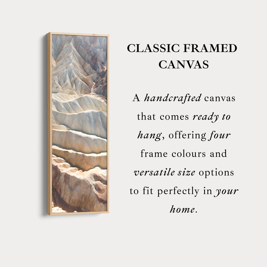 Tall Wall Art Beige Desert Ridge Vertical Canvas For Living Room