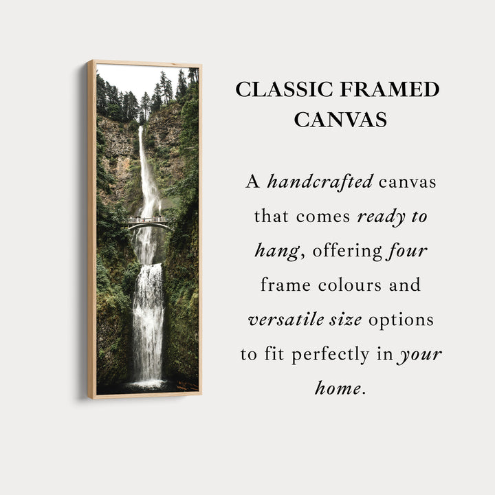 Tall Canvas Wall Art Waterfall Bridge Narrow Wall Art For Living Room