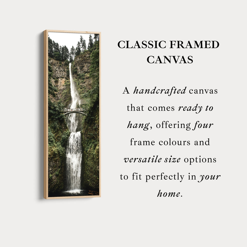Tall Canvas Wall Art Waterfall Bridge Narrow Wall Art For Living Room