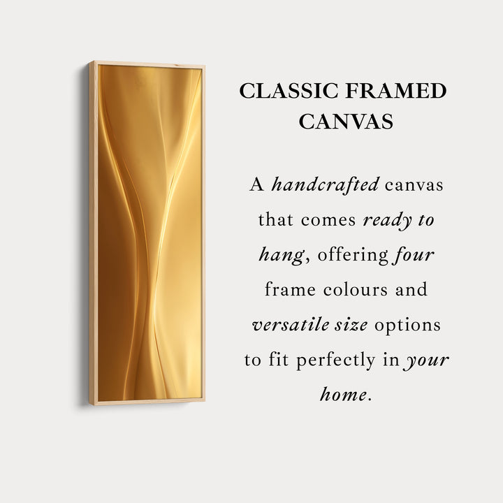 Long Vertical Canvas Gold Tall Modern Abstract Wall Art For Living Room