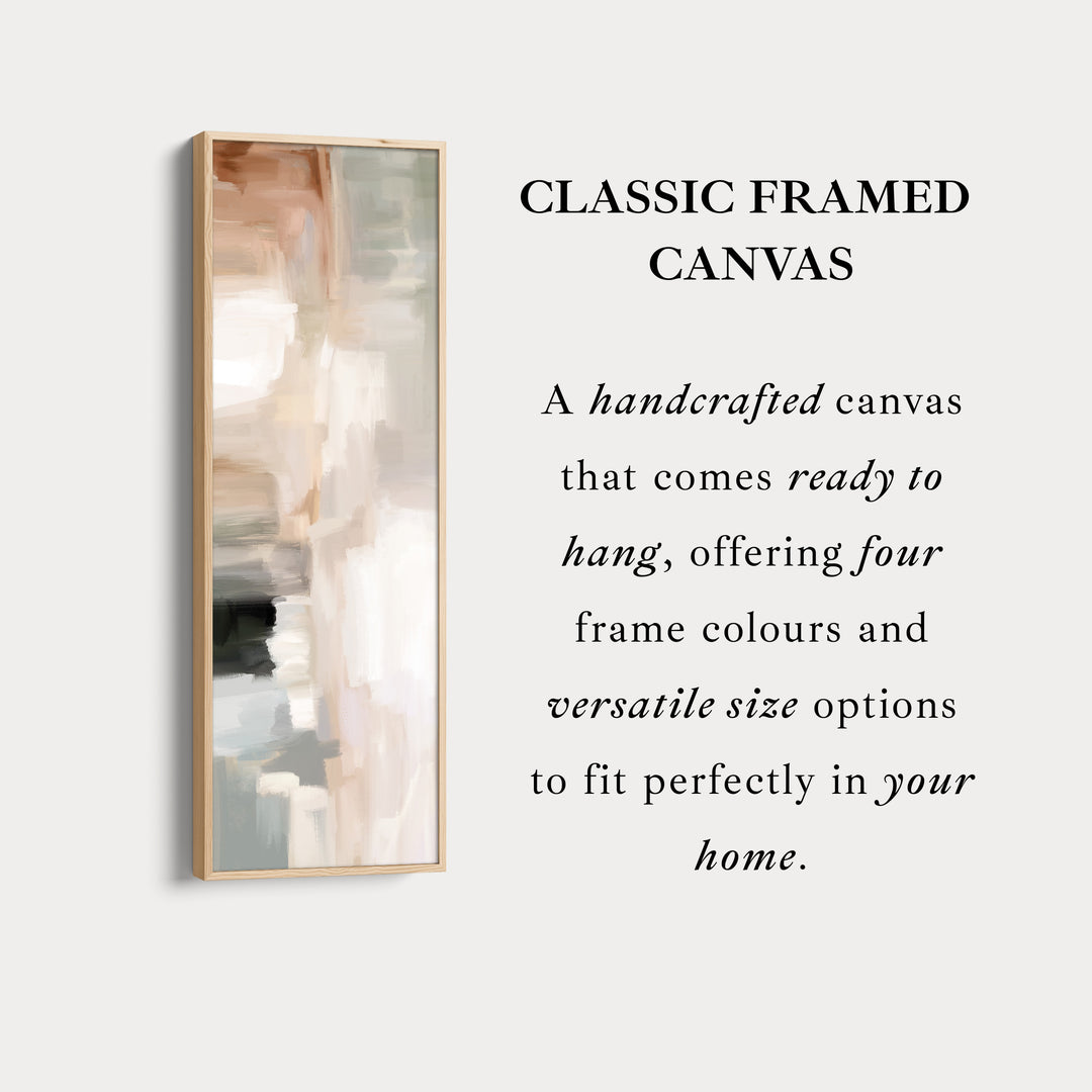 Vertical Wall Art Neutral Beige Narrow Wall Art For Living Room