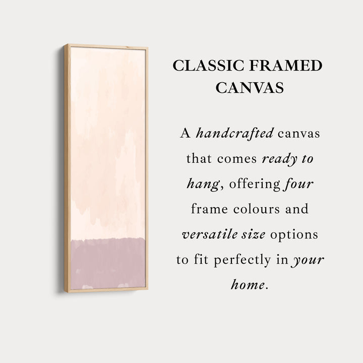 Tall Wall Art Beige Pink Long Vertical Canvas For Bedroom