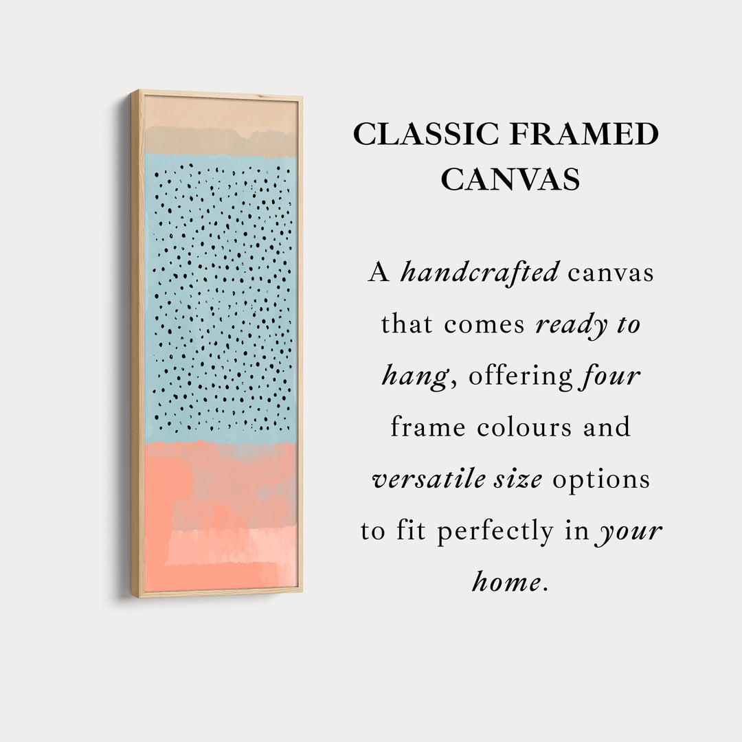 Thin Wall Art Blue Black Dots Narrow Wall Art For Kitchen