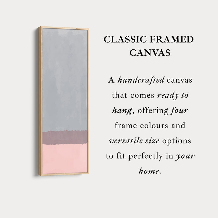 Hallway Wall Art Vertical Grey Pink Tall Canvas