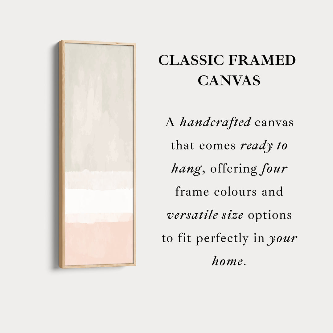 Tall Canvas Wall Art Beige Vertical Framed Canvas For Living Room