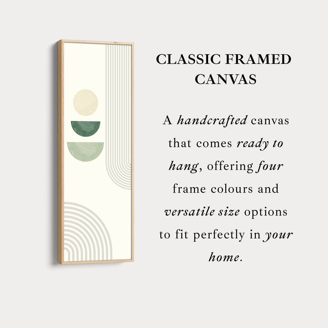 Tall Modern Abstract Wall Art Green Geometric For Hallway