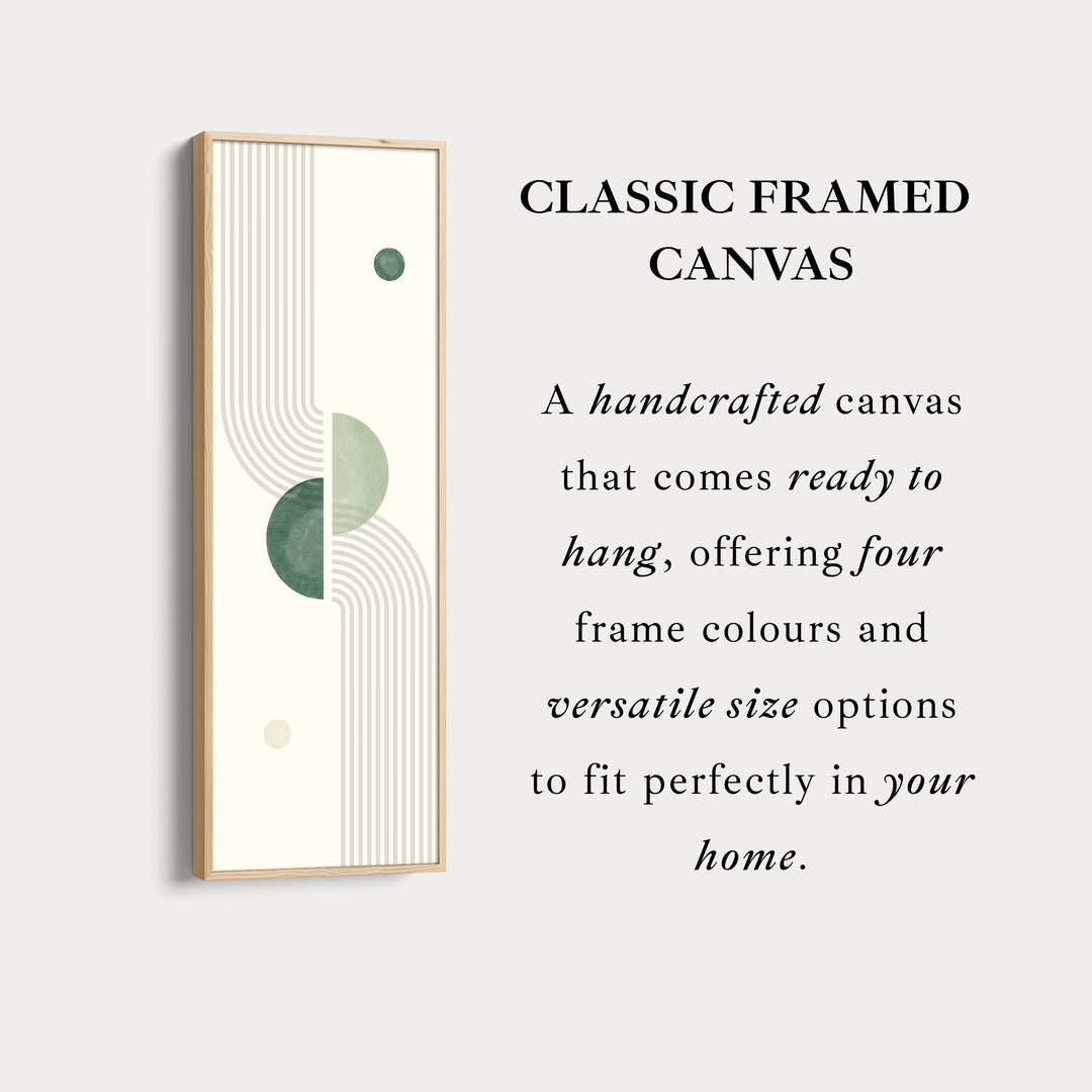 Vertical Wall Art Minimal Green Circle For Calm Modern Spaces