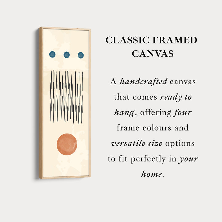 Thin Wall Art Terracotta And Blue Modern Shapes For Living Room