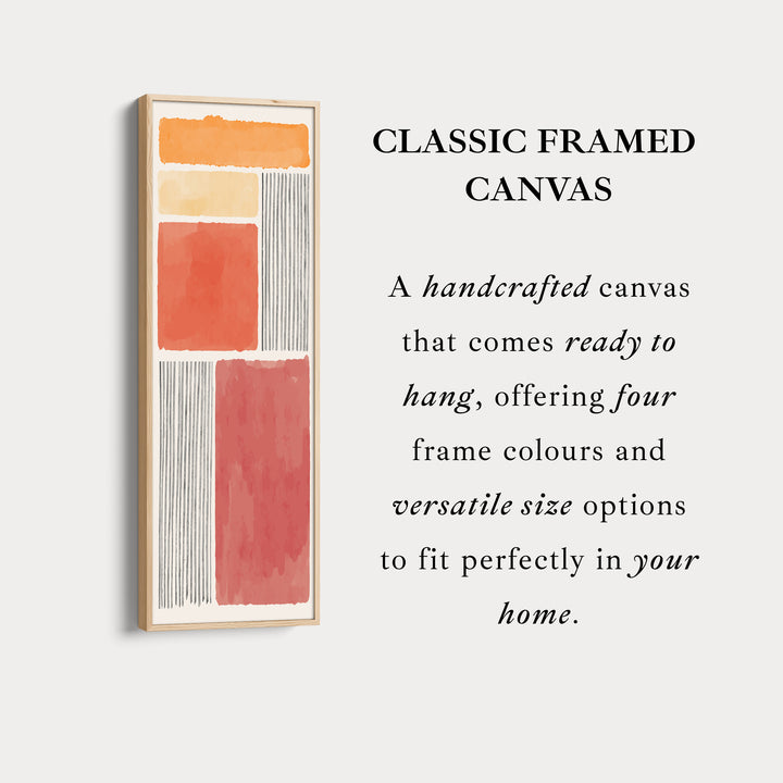 Vertical Wall Art Orange And Terracotta Blocks For Hallway Or Bedroom