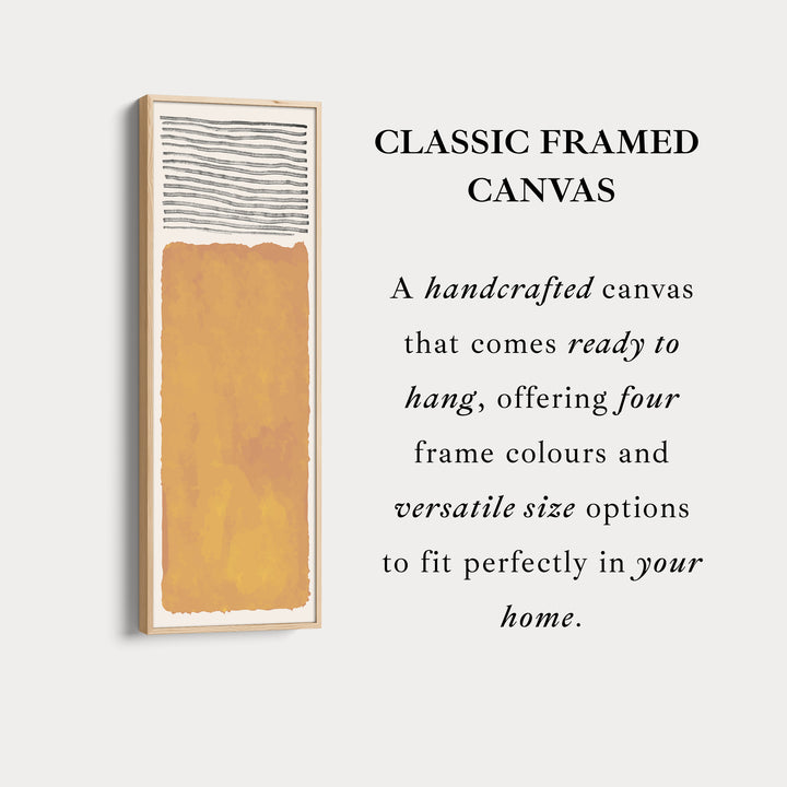 Tall Wall Art Mustard Yellow Minimal Block For Modern Interiors