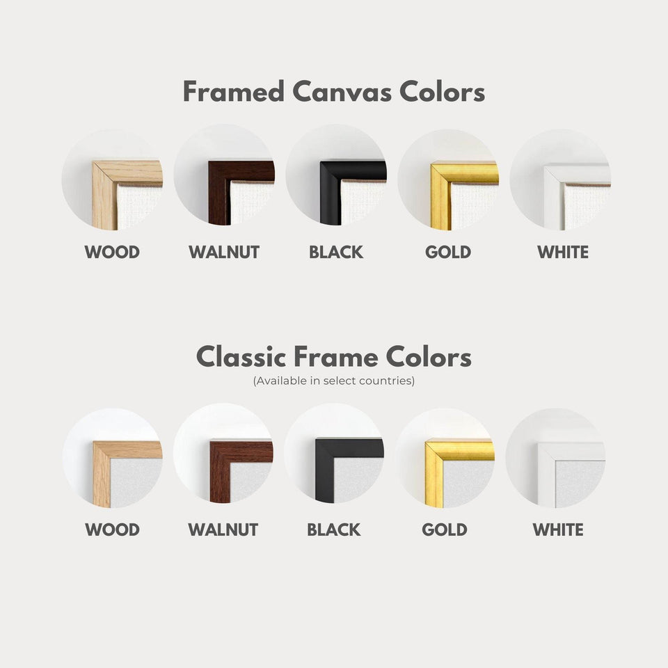 Yayoi Kusama Floral Landscape – Long Narrow Framed Canvas - Japanese Flower & Mountain Wall Art - Atelier Printworks