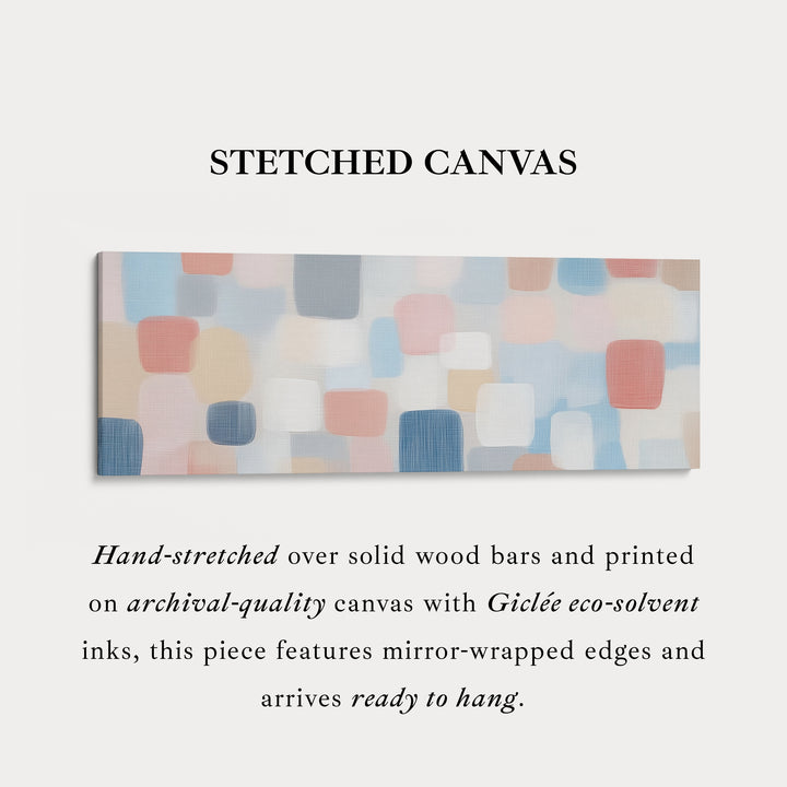 Abstracte Pastel Lange Smalle Muurkunst