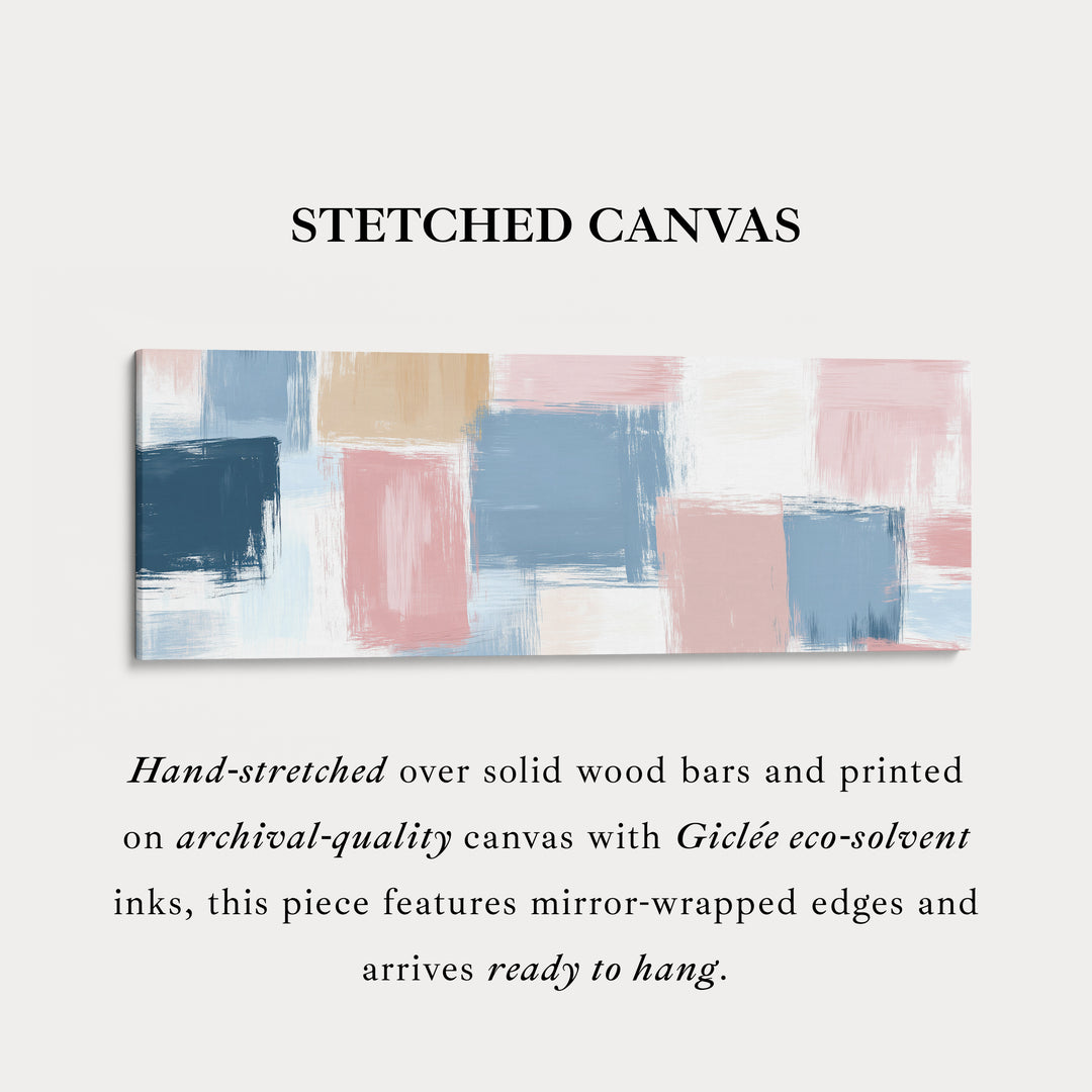 Abstracte Pastel Horizontale Smalle Muurkunst