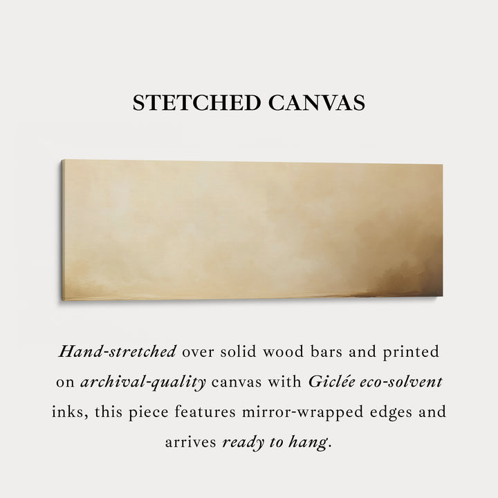 Lange smalle abstracte beige horizontale wanddecoratie