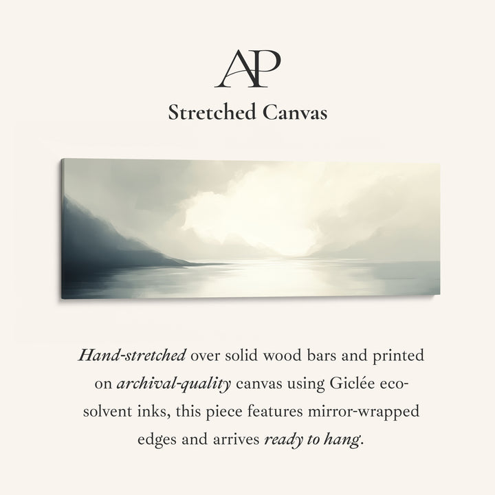 Nebliger See Lange Schmale Abstrakte Horizontale Wandkunst