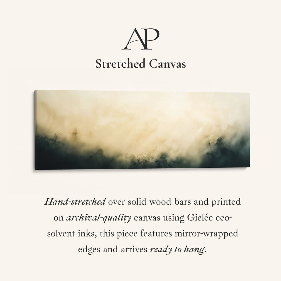 Abstract Beige Long Narrow Wall Art Horizontal Wall Decor