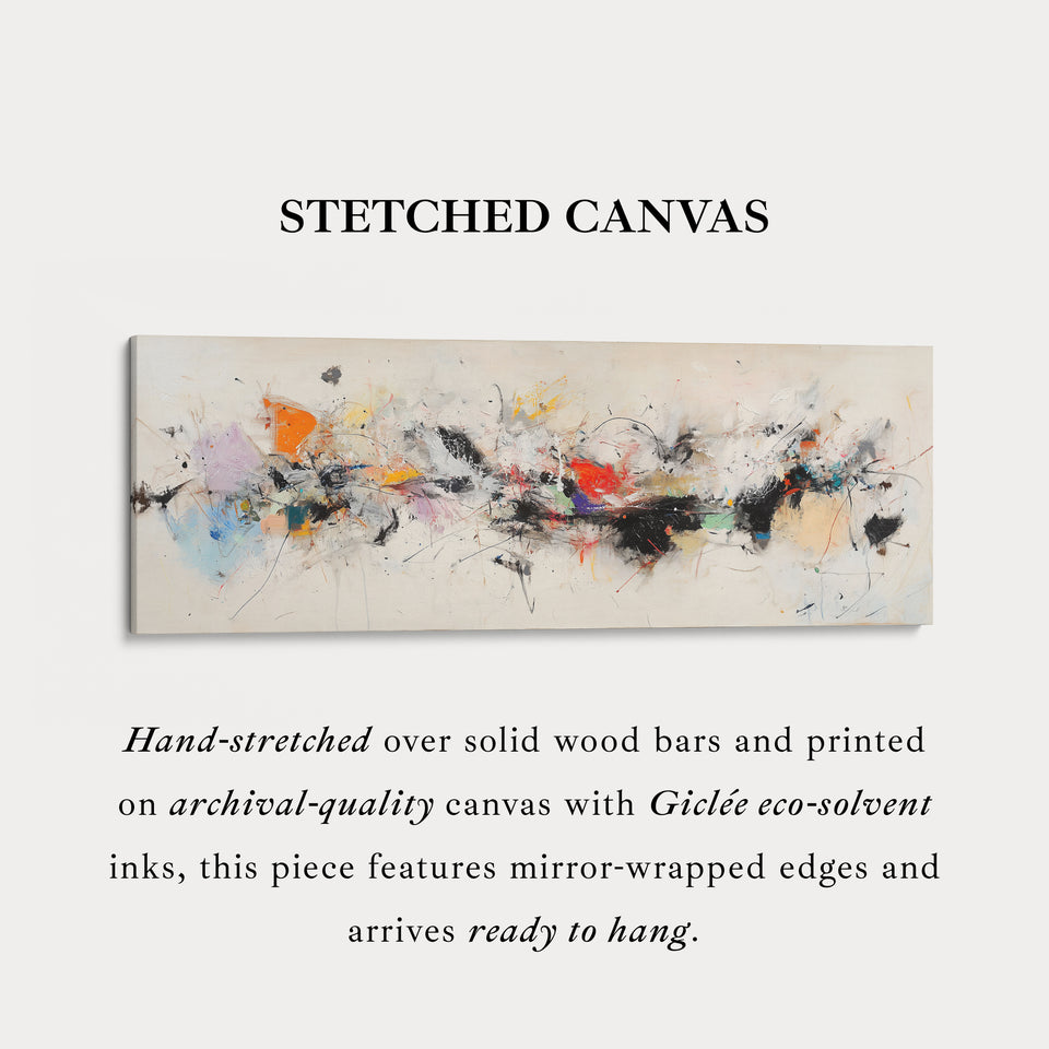 Abstract Expressionist Horizontal Long Wall Art