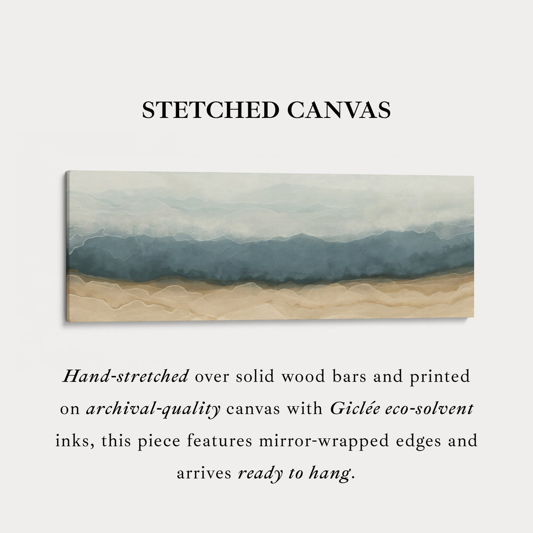 Abstracte grijze en beige lagen horizontale smalle wanddecoratie