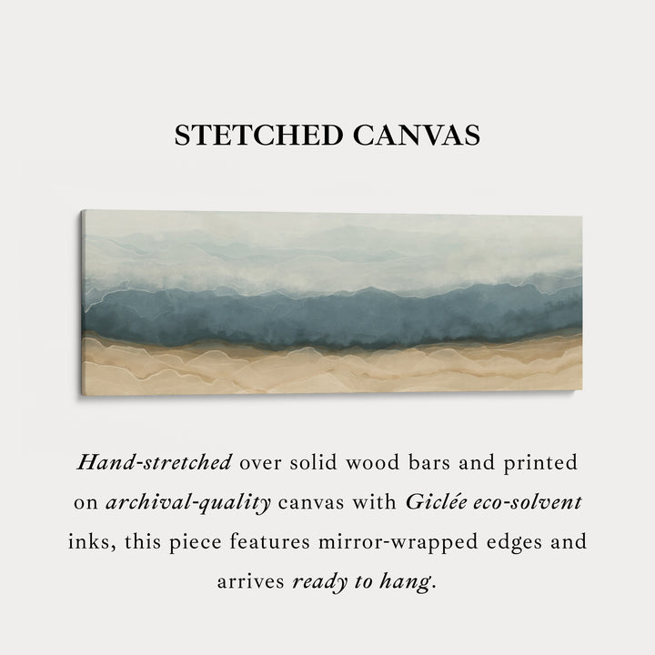 Abstracte grijze en beige lagen horizontale smalle wanddecoratie