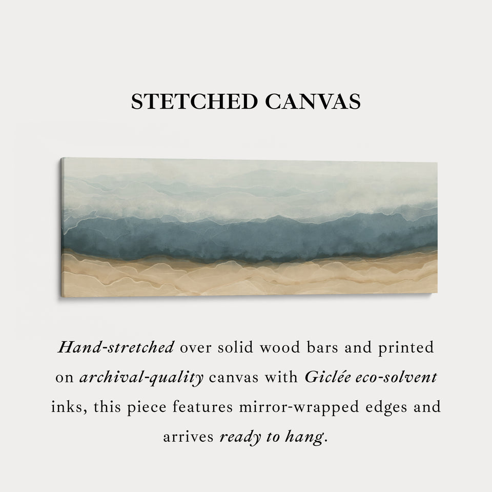 Abstrakte graue und beige Schichten horizontale schmale Wanddekoration