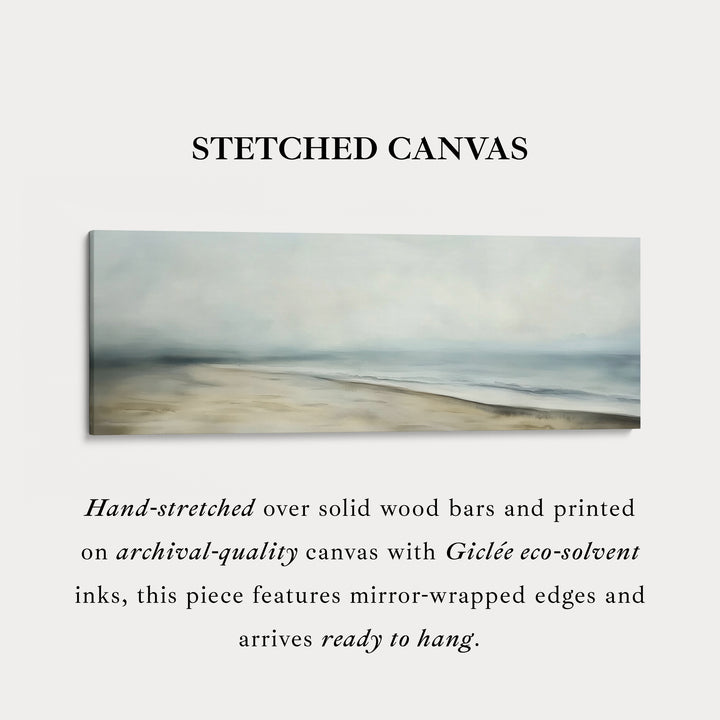 Abstract strand zeegezicht lange horizontale wanddecoratie