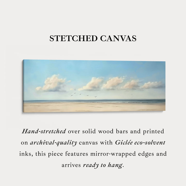 Zee en lucht horizontale grote ingelijste wanddecoratie