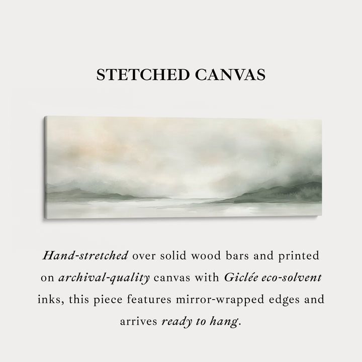 Aquarel Landschap Grote Panoramische Canvas Muurdecoratie