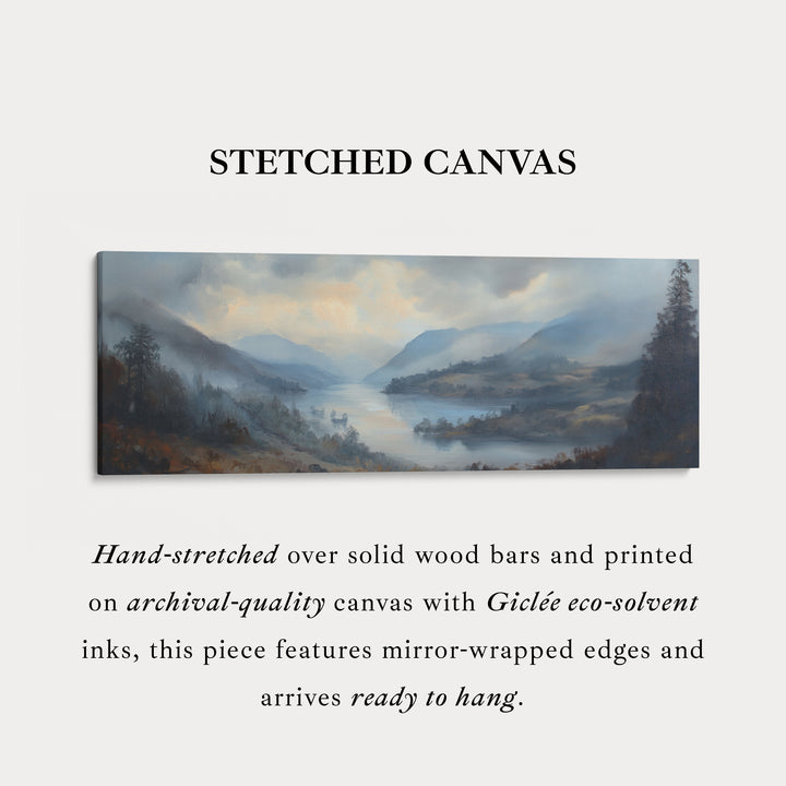 Vintage Mountain Wall Art Large Framed Picture