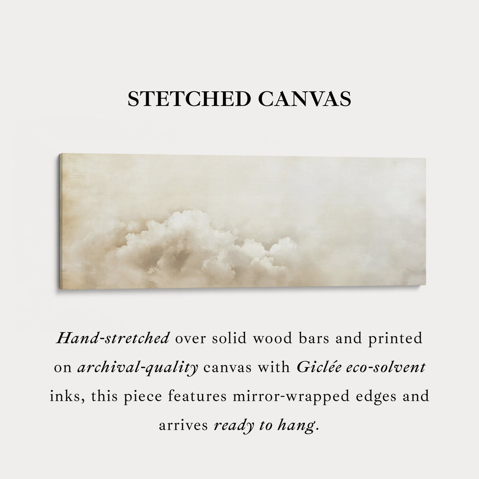 Wall Art For Bedroom Above Bed - Vintage Clouds