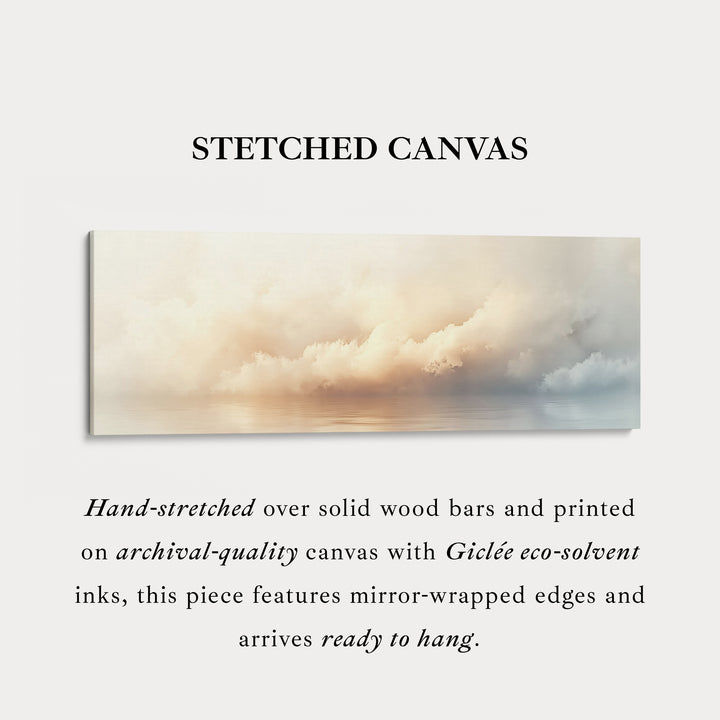 Panoramische Lange Smalle Wolken Muurkunst Grote Ingelijste Canvas