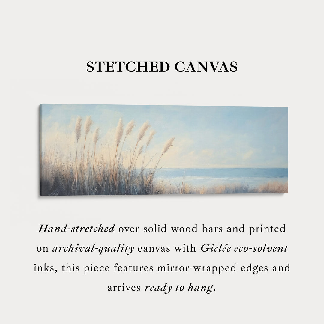 Pampasgras Grote Lange Canvas Horizontale Muurdecoratie