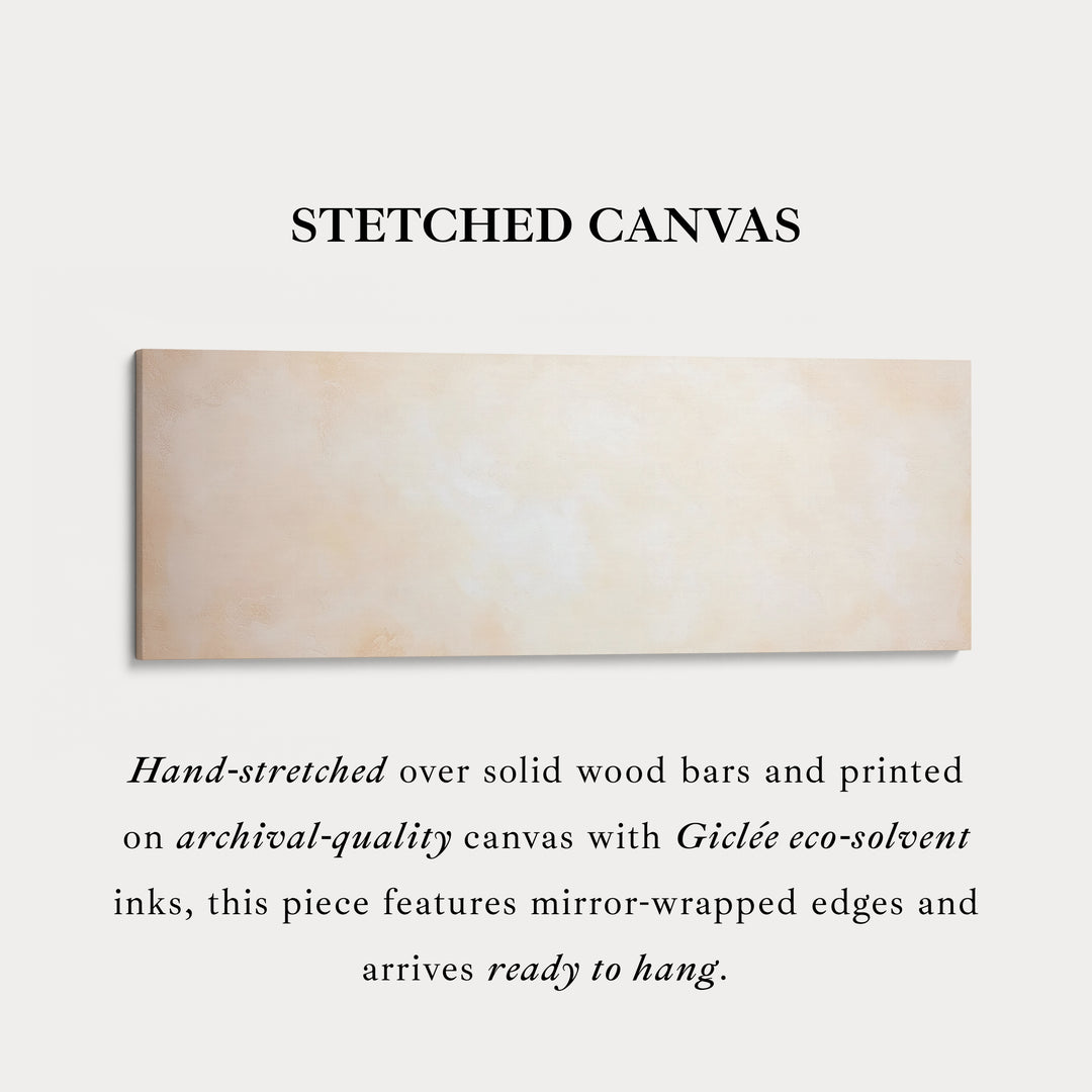 Abstract beige minimalistische lange horizontale wanddecoratie panoramische wanddecoratie