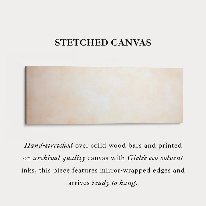 Abstract beige minimalistische lange horizontale wanddecoratie panoramische wanddecoratie