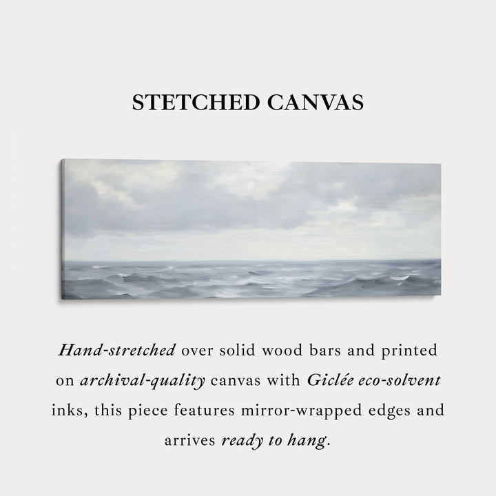 Abstracte oceaan lange horizontale wanddecoratie panoramische wanddecoratie