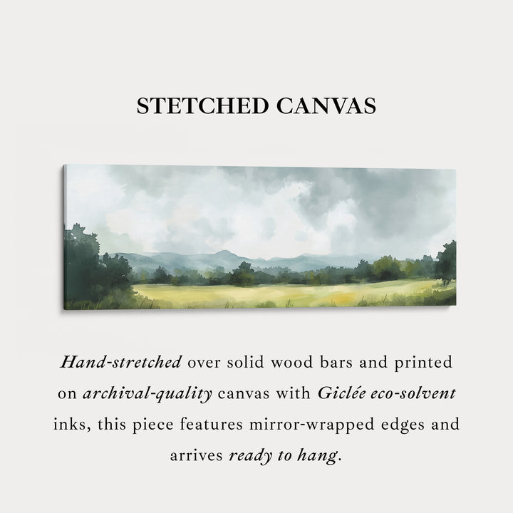 Lang landschap smal ingelijst canvas wanddecoratie