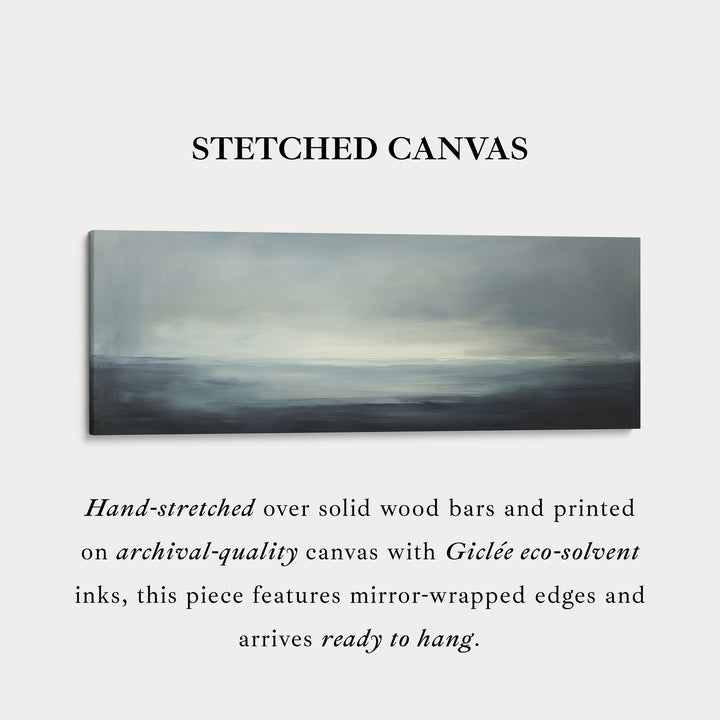 Mistige Abstracte Zonsondergang Smalle Horizontale Wanddecoratie