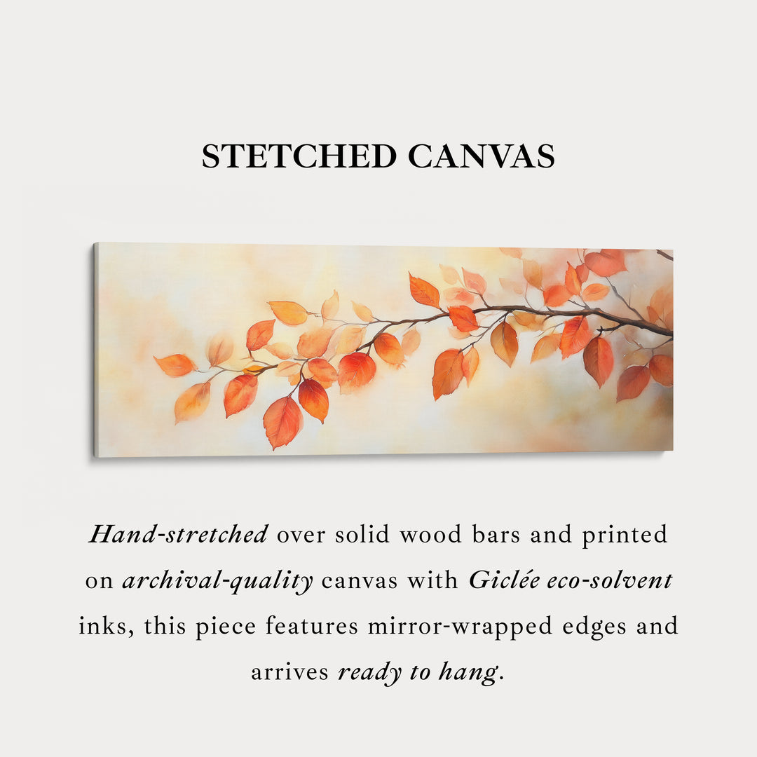 Herfstbladeren Lange Ingelijste Horizontale Canvas Muurdecoratie