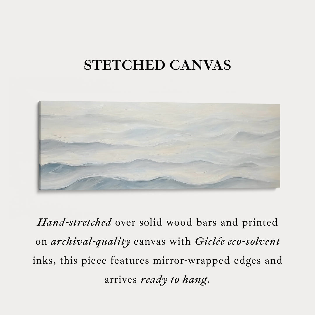 Ocean Waves Boven Bed Muurdecoratie Lange Horizontale Muurdecoratie